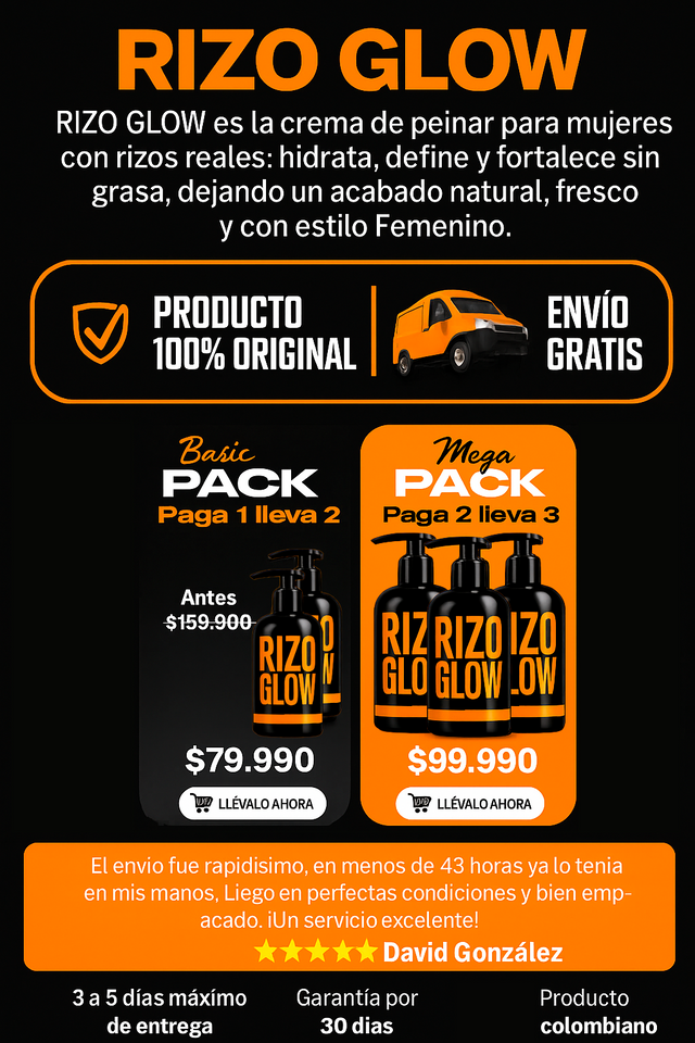 RIZO GLOW nueva presentacion
