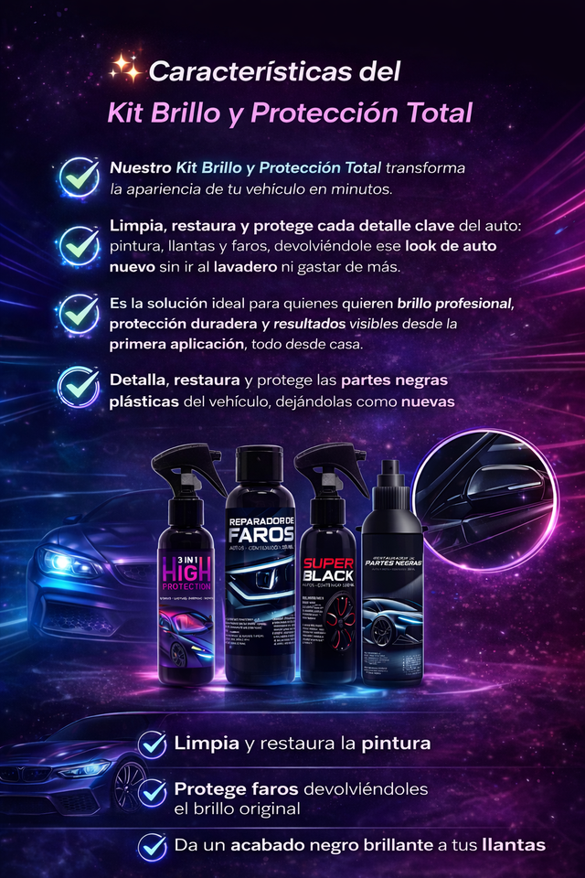 Kit Automotriz Brillo Extremo