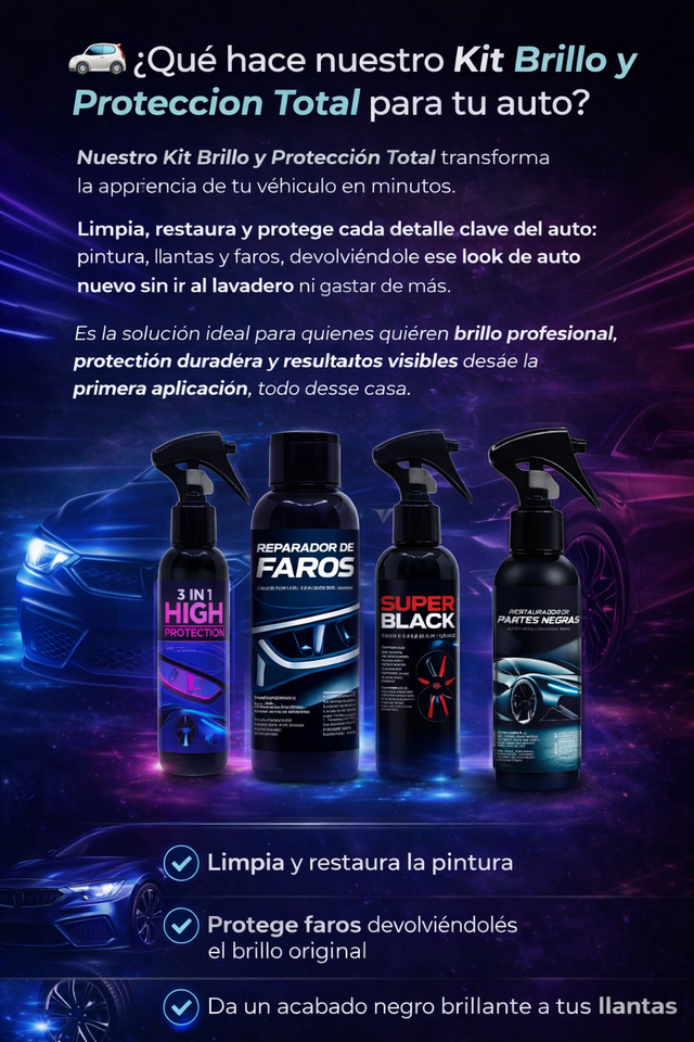 Kit Automotriz Brillo Extremo
